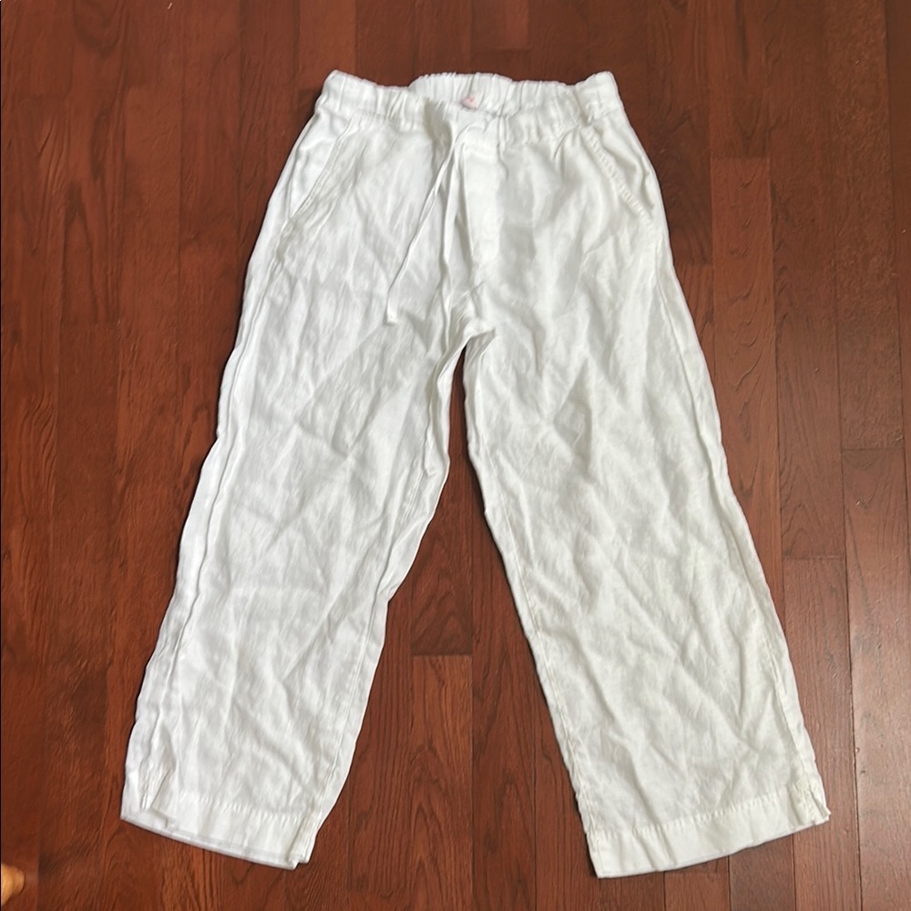 Women’s Fresh Produce White Linen Capris